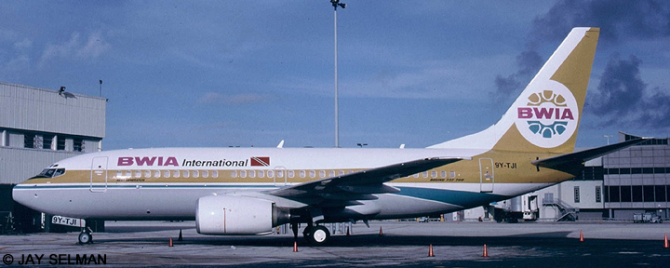 BWIA (British West Indies Airways) Boeing 737-700 (Old Livery)
