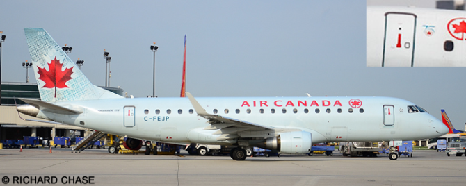 Air Canada Embraer E175 (Ice Blue Livery With 75th Anniversary Decal)