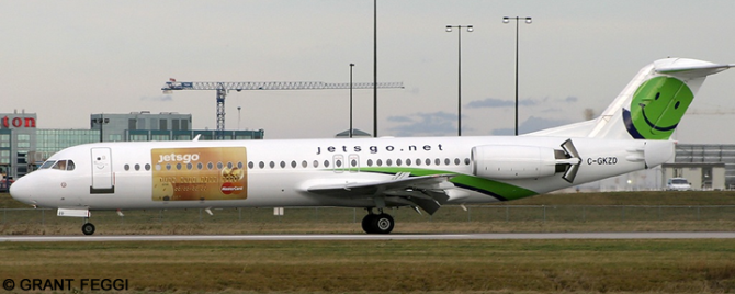 Jetsgo Fokker F-100 (Mastercard Livery)