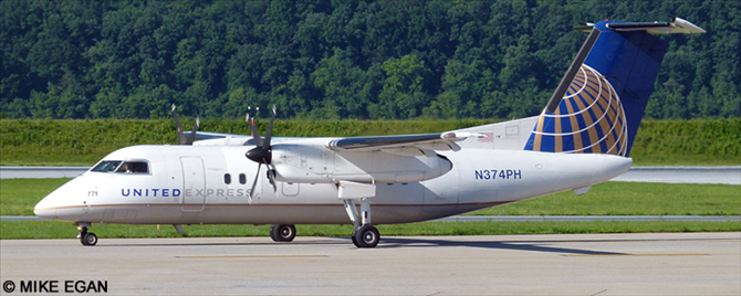 United Airlines DeHavilland Dash 8-100 (Continental Livery)