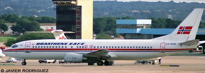 Braathens Safe Boeing 737-400 (With Olympia Toppen Logo)