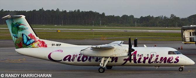Caribbean Airlines DeHavilland Dash 8-300 (Special Hummingbird Tail)