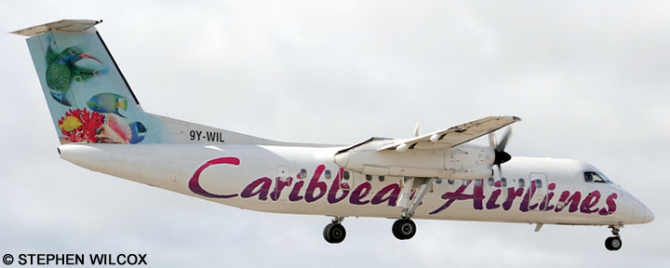 Caribbean Airlines DeHavilland Dash 8-300 (Special Hummingbird Tail)
