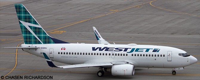 Westjet Boeing 737-700 (Tartan Tail)