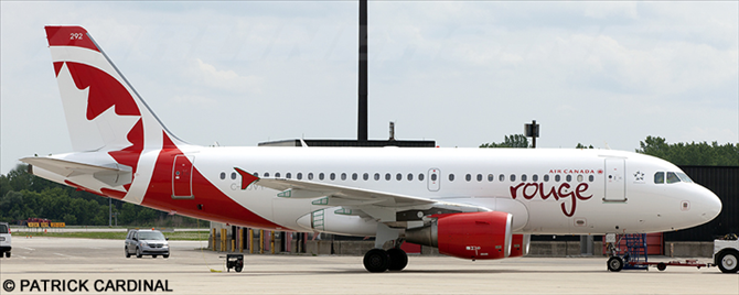 Air Canada Rouge Airbus A319 (Small Titles)