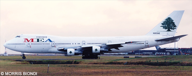 Middle East Airlines (MEA) Boeing 747-200 (White Livery)