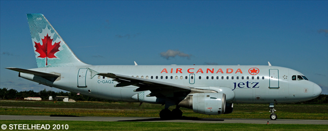 Air Canada Jetz Airbus A319 (Ice Blue Livery - Old Jetz Titles)