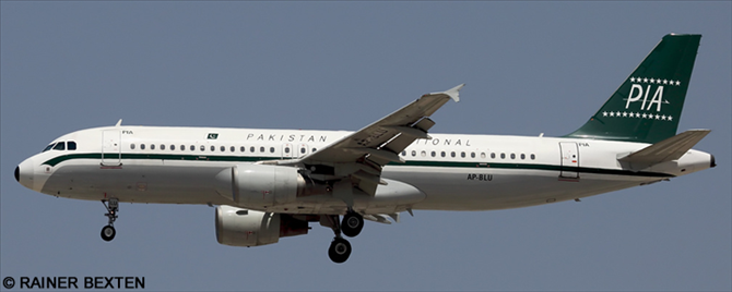 Pakistan International Airlines (PIA) Airbus A320 (Retro Livery)