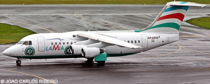 Lamia Bolivia BAe Avro RJ-85 (ACF Futebol/Soccer Team Logo)