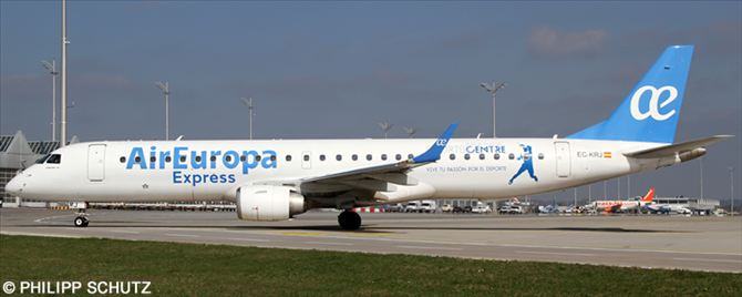 Air Europa Express Embraer E195 (With Rafa Nadal Sports Centre Mural)