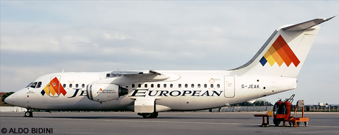 Jersey European BAe Avro RJ-85