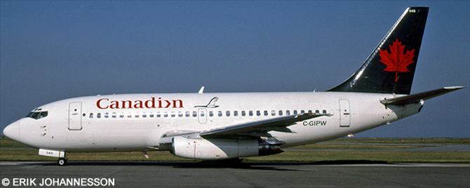 Canadian Airlines Boeing 737-200 (Air Canada Hybrid Livery)