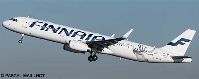 Finnair Airbus A321 Reindeer Holiday Livery