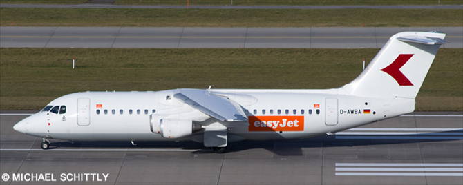 Easyjet BAe Avro 146-300 -  RJ-100 (Operated By WDL Aviation)