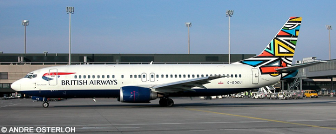 British Airways Boeing 737-400 (Martha Ndebele Livery)