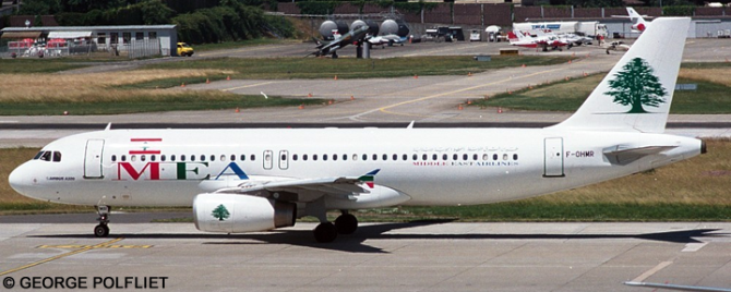 Middle East Airlines (MEA) Airbus A320 (White Livery)