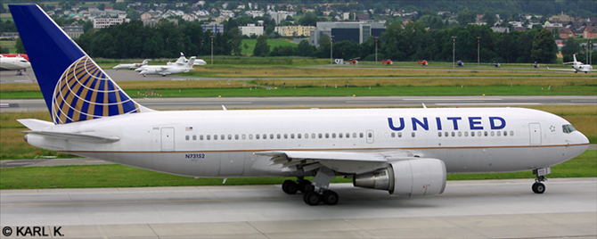 United Airlines Boeing 767-200 (Continental Livery)