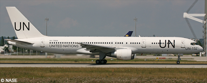 United Nations UN Boeing 757-200 (Operated by VIM Airlines)
