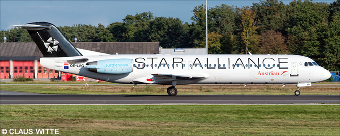 Austrian Airlines Fokker F-100 (Star Alliance Livery)