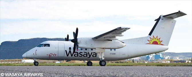 Wasaya Airways DeHavilland Dash 8-100 (White Livery)