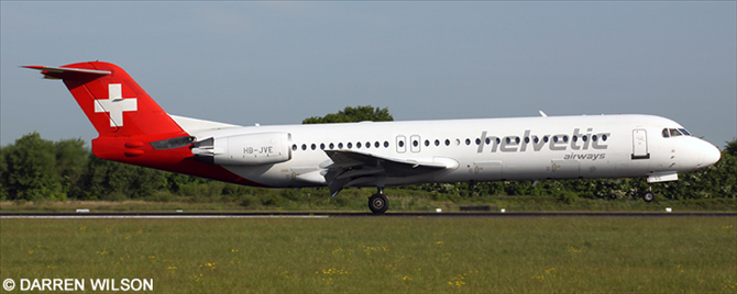 Helvetic Airways Fokker F-100